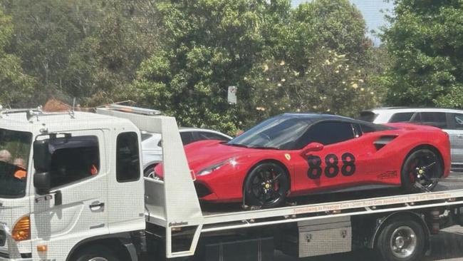 One of the Ferraris seized in Dural. Picture: Facebook