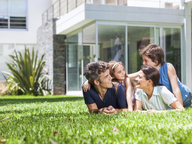 Generic photo of an Australian family at home