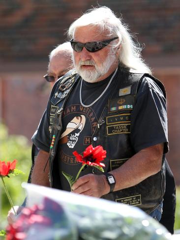 Remembrance Day service at the Launceston Cenotaph. Vietnam Veteran Peter Hodges of Launceston at the service. Picture: ROSS MARSDEN