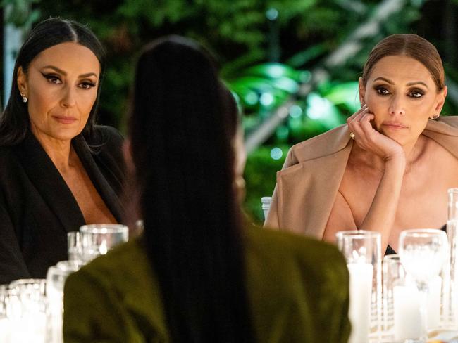 The Real Housewives of Sydney cast members from left Terry Biviano and Sally Obermder.  Picture: BINGE/Ben Symons