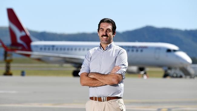 Townsville Airport general manager Brendan Cook says the airport is seeing record numbers of passengers coming through. Last month was their busiest February on record. Picture: Shae Beplate.