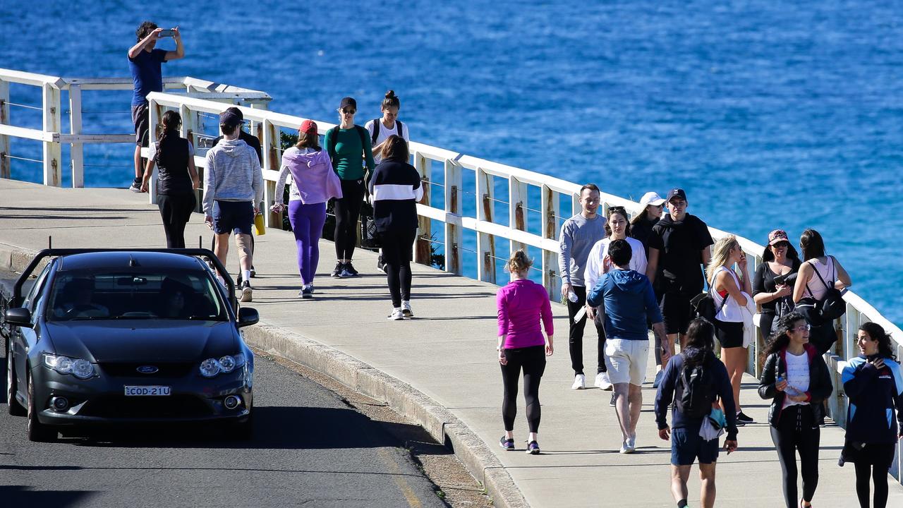 People have been flocking to the eastern suburb coastal walks. Picture: Daily Telegraph/Gaye Gerard