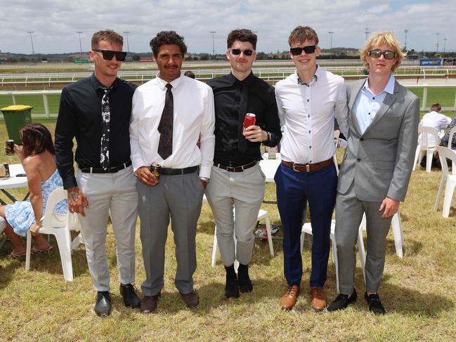 Ben, Jake, Noah, Cam and Corey at the Pakenham Cup. Picture: Brendan Beckett