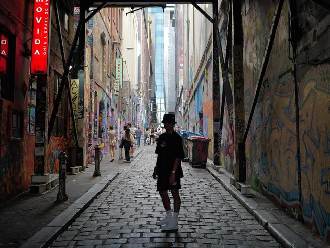 Norris is also a fan of Melbourne’s iconic laneways. Picture: Supplied