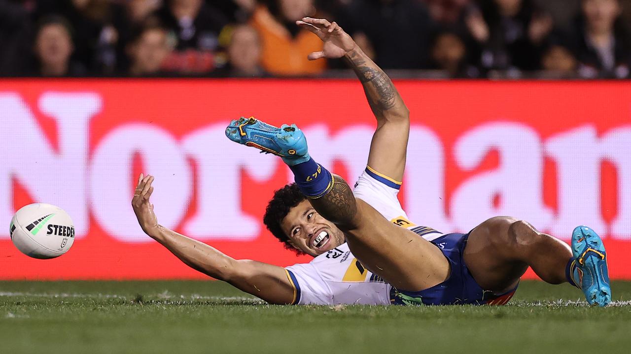 Waqa Blake will be a target again for Nathan Cleary’s bombs in the grand final. Picture: Mark Kolbe/Getty Images