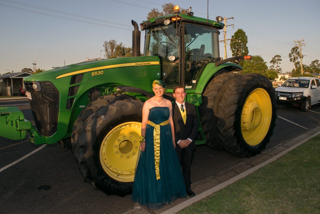 CO-ORDINATED ARRIVAL: Emily Akers and Charles Bryant chose colours to perfectly match their unique arrival. Picture: Photo Contributed