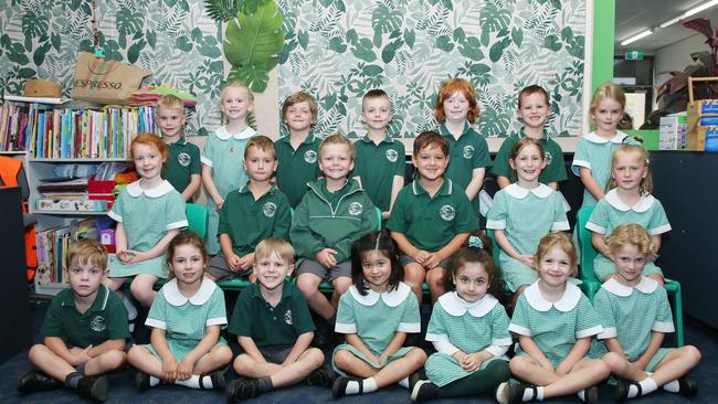Our Lady Star of the Sea Prep B Back row: George Lucas , Sophia Scholte, Jackson Finemore, Arlo Rogowski, Darcy Stafford, Wyatt Schomacker, Harriet Cross. Middle row: Lottie Butcher, Byron Davis, Tahj Pascoe, Cooper Hachem, Stella Knights, Livinia Sinnott. Front row: Walter Evans, Marigold Crapp, William Ladner, Eva Grant, Julia Waleed, Elsie Walter, Sophia Wettenhall.