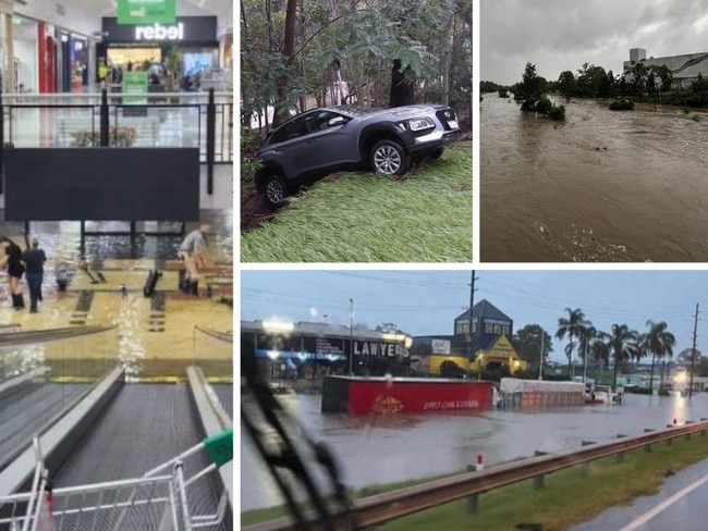 Images of flooding from north of Brisbane after an overnight deluge.