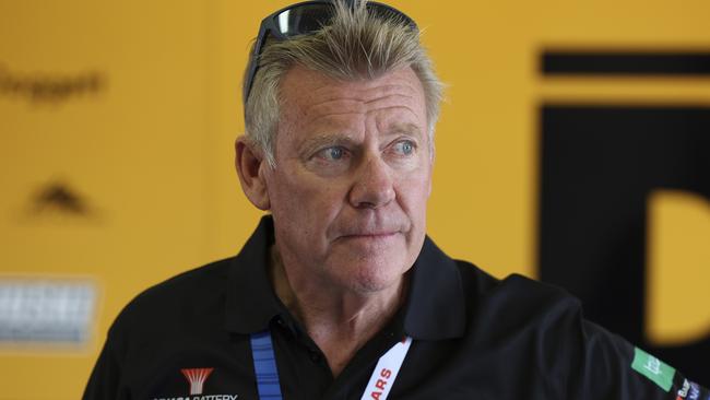 Team 18 boss Charlie Schwerkolt is not impressed after Todd Hazelwood and Mark Winterbottom’s post-race antics.