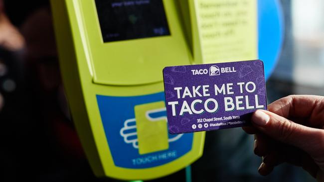 The first 100 riders will receive special Taco Bell myki cards.