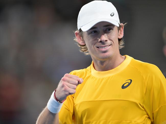 Alex de Minaur – pictured during his United Cup match in Sydney – is sure to be a popular participant in AO Opening Week. Picture: Peter Staples/ATP Tour