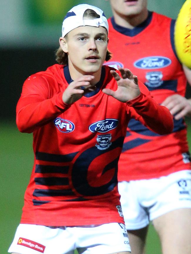 Jackson McLachlan at Geelong VFL training. Picture: Glenn Ferguson