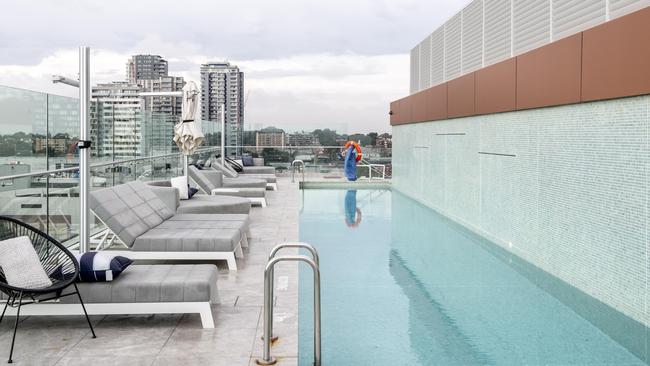 The pool is also on the rooftop. Picture: Monique Harmer