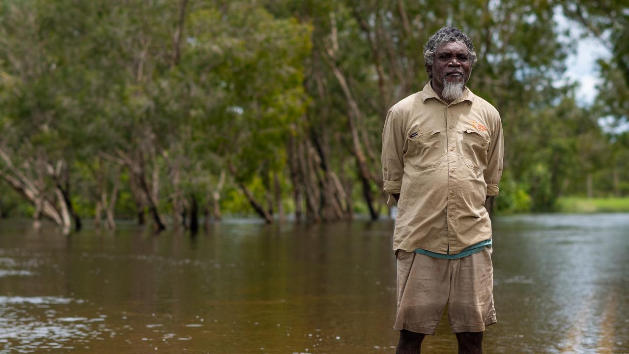 Kakadu National Park comes alive during the wet season. Guluyambi Wet Season Tour and Cruise takes you through the submerged paperbark forests of the National Park after heavy rains. Guide Robbie Namarnyilk talks about his connection to the country. Picture: Che Chorley