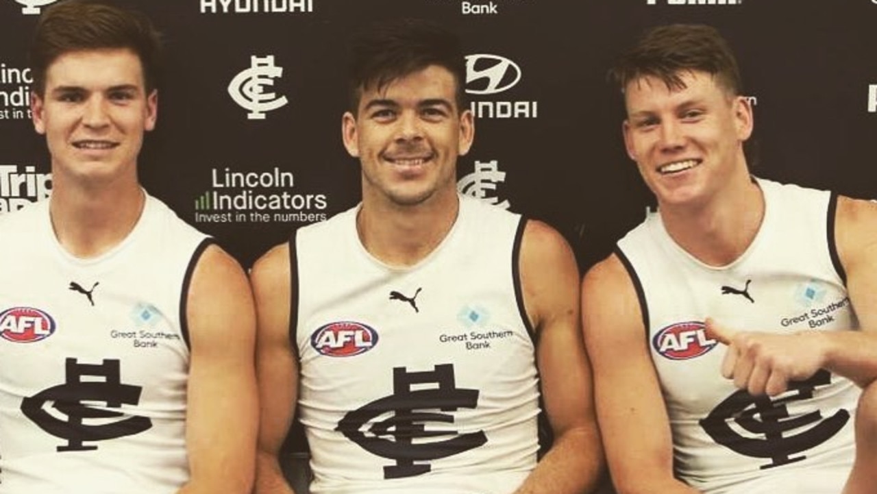 Carlton trio Paddy Dow, Matthew Kennedy and Sam Walsh are central to the Fitzroy pad's "chaos".