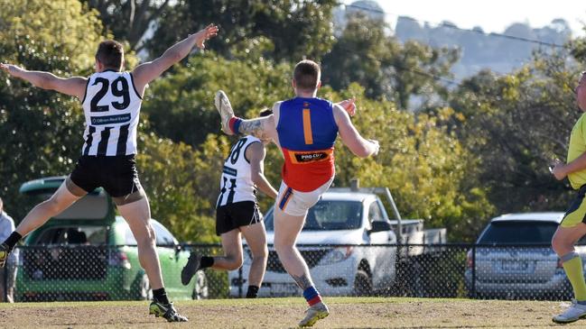 Henderson snaps a goal for the Lions. Picture: Field of View Sports Photography