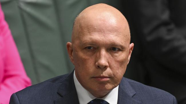 Opposition Leader and former police officer Peter Dutton also paid tribute to the officers. Picture: NCA NewsWire / Martin Ollman