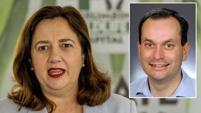 Annastacia Palaszczuk, main, helped ­officially launch the new lobbying firm of Evan Moorhead, inset, one of her closest government advisers in August,