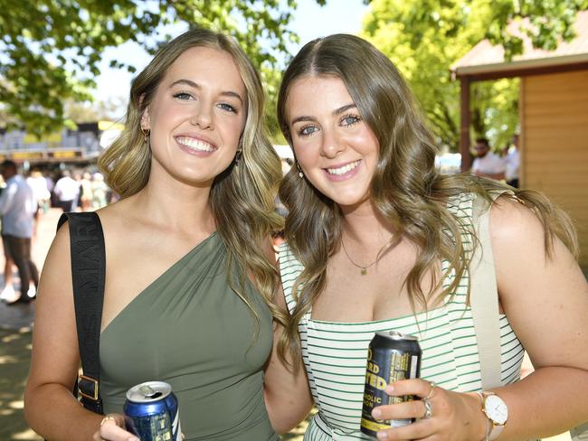 Apiam Bendigo Cup was held at Bendigo Racecourse, Bendigo, Victoria, on Wednesday, October 30th, 2024. Pictured enjoying the horse racing carnival are Lizzy and Rhylee. Picture: Andrew Batsch