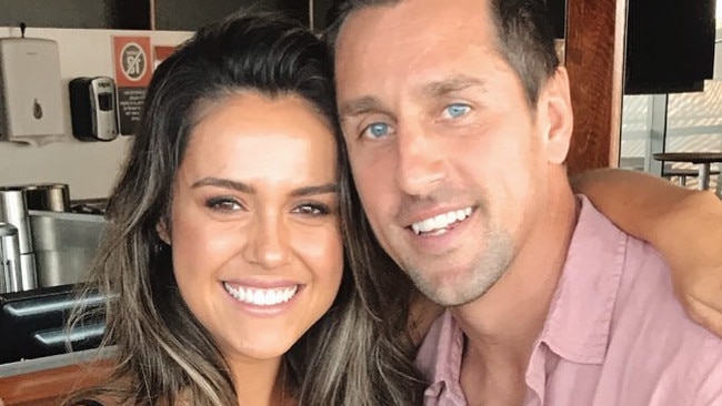 Mitchell Pearce and his fiancee Kristin Scott. Picture: instagram https://www.instagram.com/mitchpearce_7/?hl=en