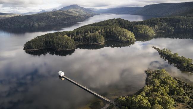 Tassie’s seriously impressive Pumphouse Point is a sight to behold. PICTURE: Stuart Gibson