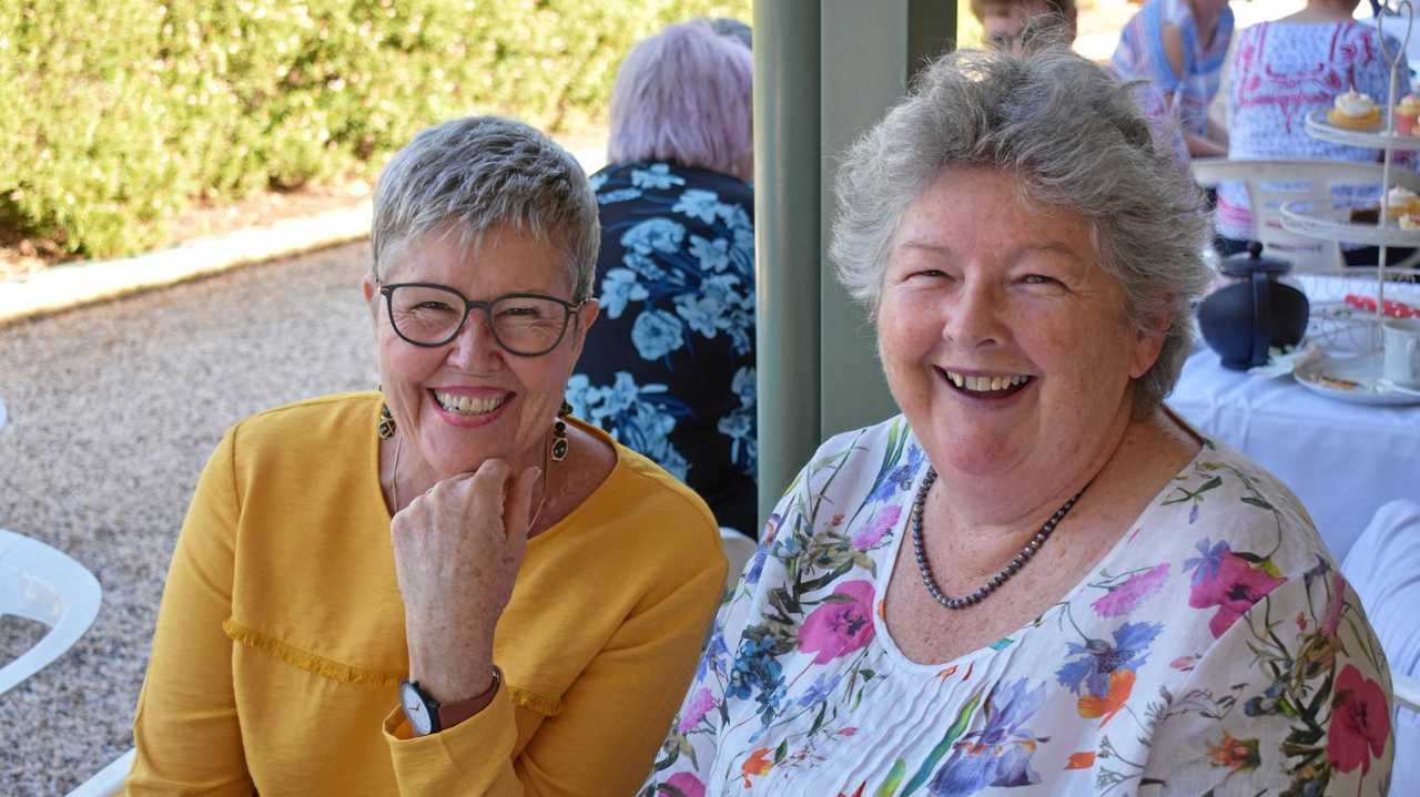 HIGH TEA: Chris Rydell and Sandy Macdonald. Picture: Jorja McDonnell