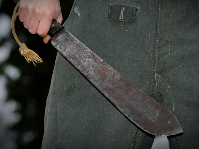 Man wielding a machete. Generic. Picture: iStock