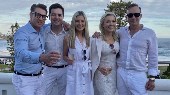 Chris and Hollie Nasser with Ellie and Charlie Aitken and a friend (far left).