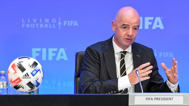 FIFA president Gianni Infantino: ‘I am sure we will have the best World Cup ever, in Australia and New Zealand.’ Picture: AFP