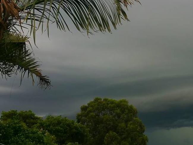 A severe thunderstorm lashed the Gold Coast and northern New South Wales this afternoon and into the evening. While the rain and hail sent most people diving and running for cover, some budding photographers snapped away at the dark cloud formations. This photo was taken by Nathan Elcoate