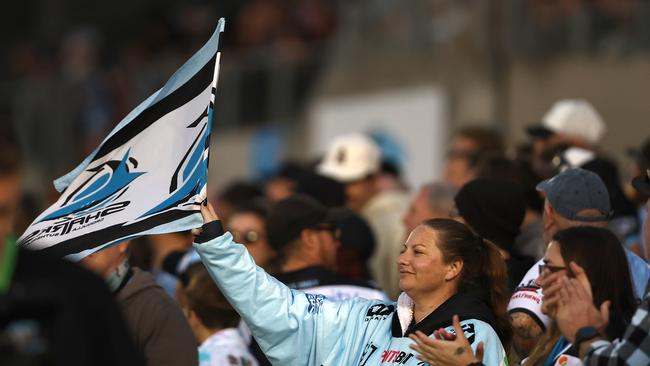 PointsBet Stadium provides the Sharks with a real home ground advantage even though it means tens of thousands of fans will miss out. Picture: Jeremy Ng/Getty Images