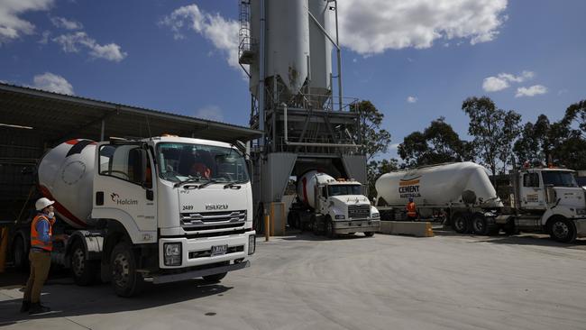 Holcim builds concrete plants close to where there is construction demand to reduce transport costs and emissions. Picture: Justin Lloyd