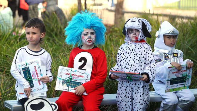 Some of the prize winners from the Rollins Primary School Book Week Parade. Picture: Alison Wynd