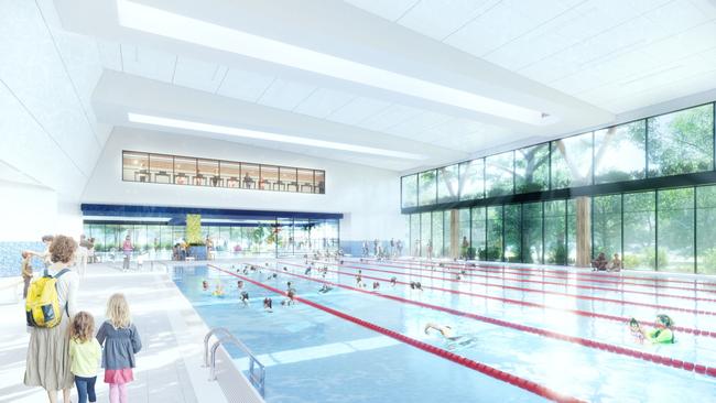 Adelaide Football Club artist impressions of proposed Aquatic Centre in North Adelaide.