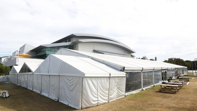 A marquee like the one the Pharmacy Guild have to erect next to the Convention Centre at Broadbeach last week. Picture: Jason O'Brien