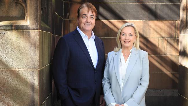 Former Australia Post boss Christine Holgate and Adrian Loader, MD of Allegro in Sydney. Picture: John Feder/The Australian