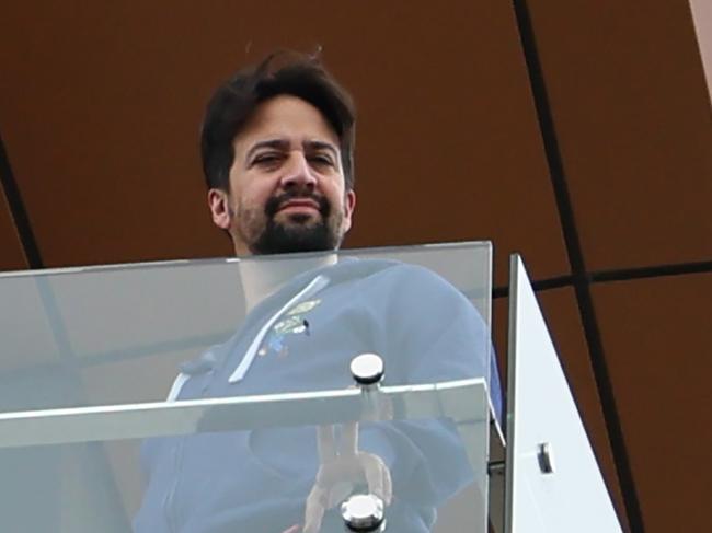 Lin Manuel Miranda on his inner city penthouse balcony. Picture WP Media.