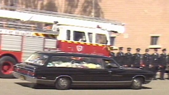 Janine Balding’s funeral. Picture: A Current Affair
