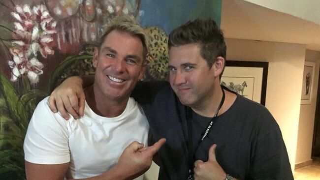 Shane Warne with Alex Mavroidakis in South Africa for I’m A Celebrity … Get Me Out Of Here!