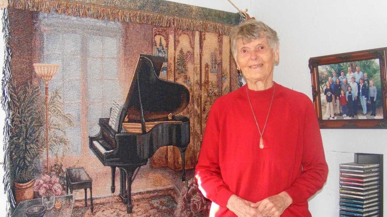 Jeanene at home in her beloved music room. Picture: FILE