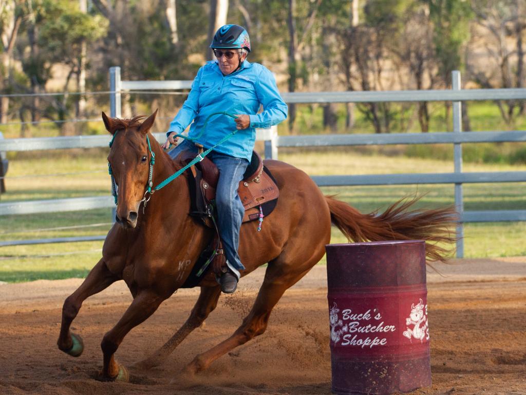 Helen Haddon riding Ice.