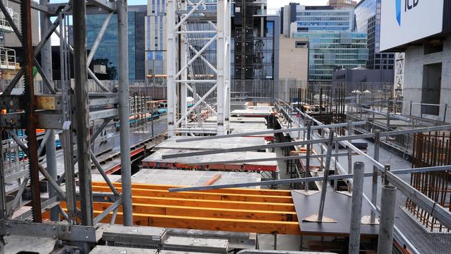 Inside the Market Square construction site. Picture: Dean Martin