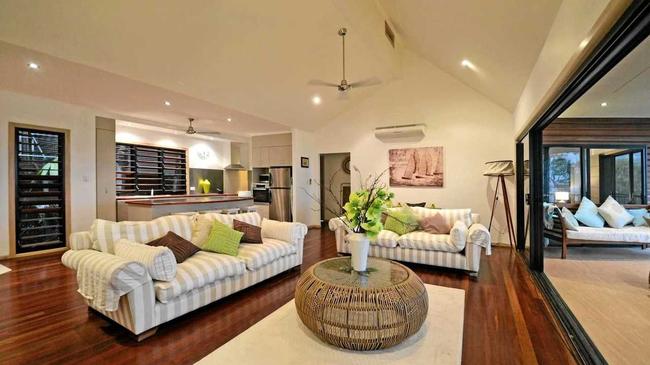 Airbnb&#39;s top listing in Airlie Beach for $400 per night boasts four bedrooms with capacity for eight guests. It is centrally located with a sea view, private pool, "beautifully decorated and is built to deal with the Whitsunday weather”.