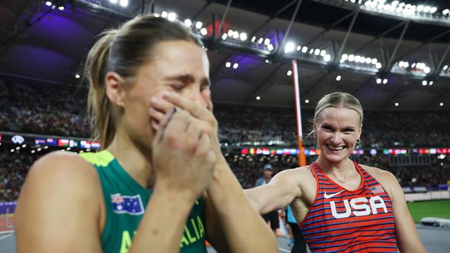 Nina Kennedy and Katie Moon decided to share the gold medal. (Photo by Steph Chambers/Getty Images)