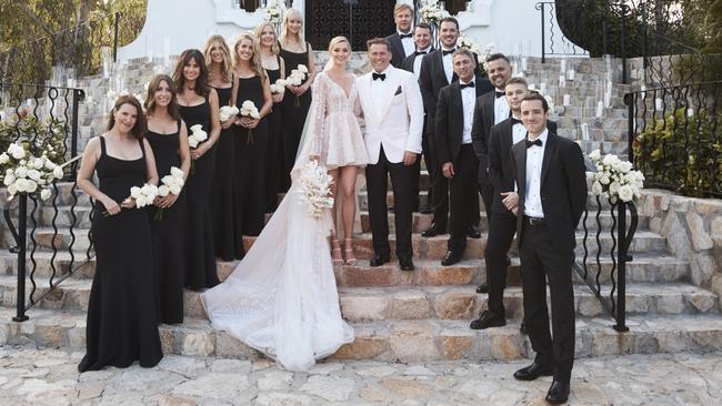 Stefanovic with Jasmine Yarbrough at their wedding in Cabo, Mexico. Picture: Backgrid