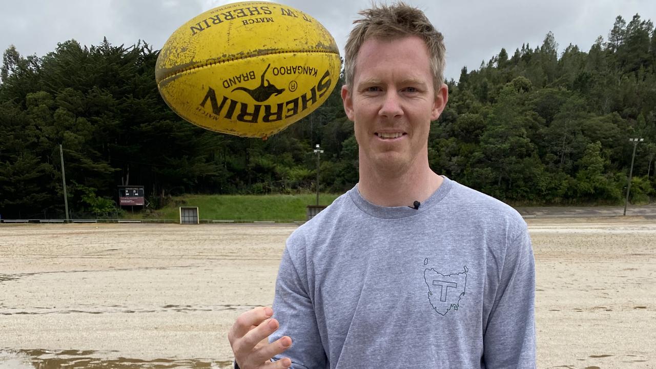 Jack Riewoldt at Queenstown's famous gravel ground. Picture: James Bresnehan