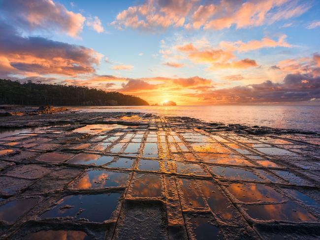 Tessellated Pavement is a natural wonder worth visiting at Eaglehawk Neck. Picture: Suppled