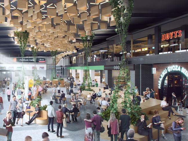 An artist's impression of the retail area of Transport House in the Valley Metro redevelopment precinct.