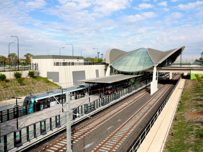 Tallawong train station. Picture: Angelo Velardo