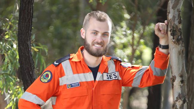 SES Worker Andrew Bennett at Penrith. Andrew conducted 4 rescues in one night during the recent Sydney floods from an East Coast low. Pride of Australia Story. Photo: Bob Barker.